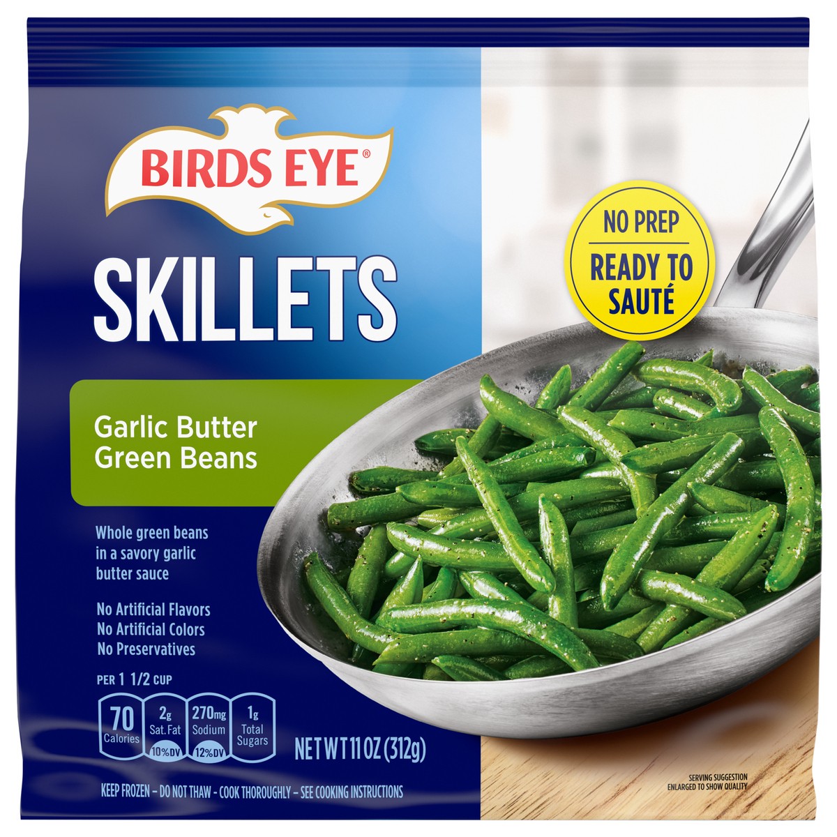 slide 1 of 5, Birds Eye Skillets Garlic Butter Green Beans 11 oz, 11 oz