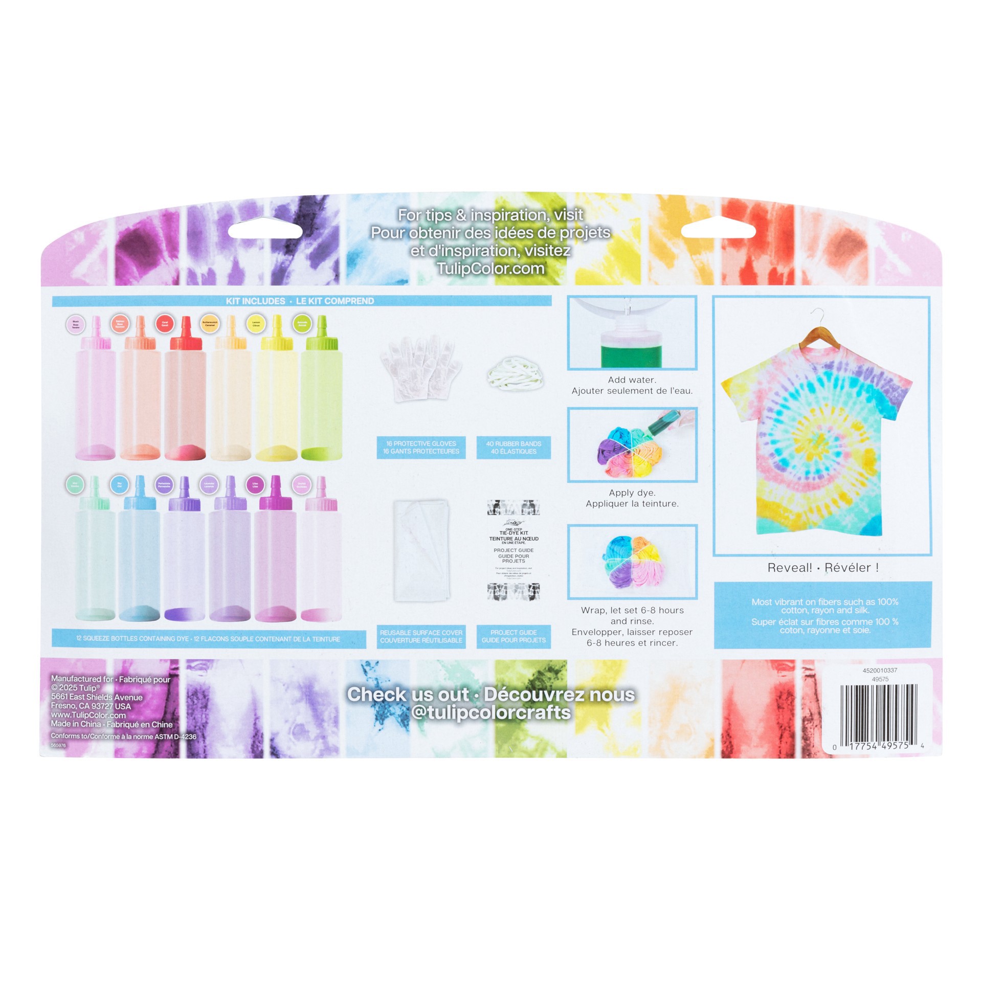 slide 2 of 6, Tulip Pastel Party 12-Color Tie-Dye Kit, 4 fl oz
