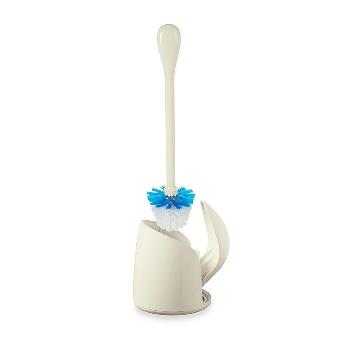 slide 2 of 3, OXO Good Grips Compact Toilet Brush and Canister - Biscuit, 1 ct