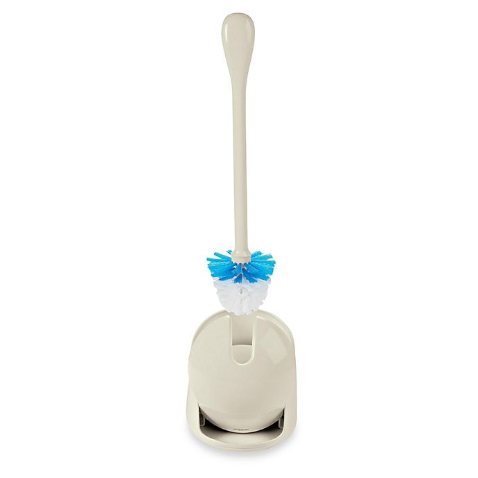 slide 3 of 3, OXO Good Grips Compact Toilet Brush and Canister - Biscuit, 1 ct