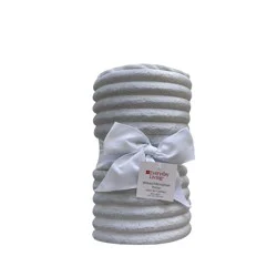 Everyday Living Ribbed Microplush Throw - Gray