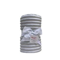 Everyday Living Ribbed Microplush Throw - Gray