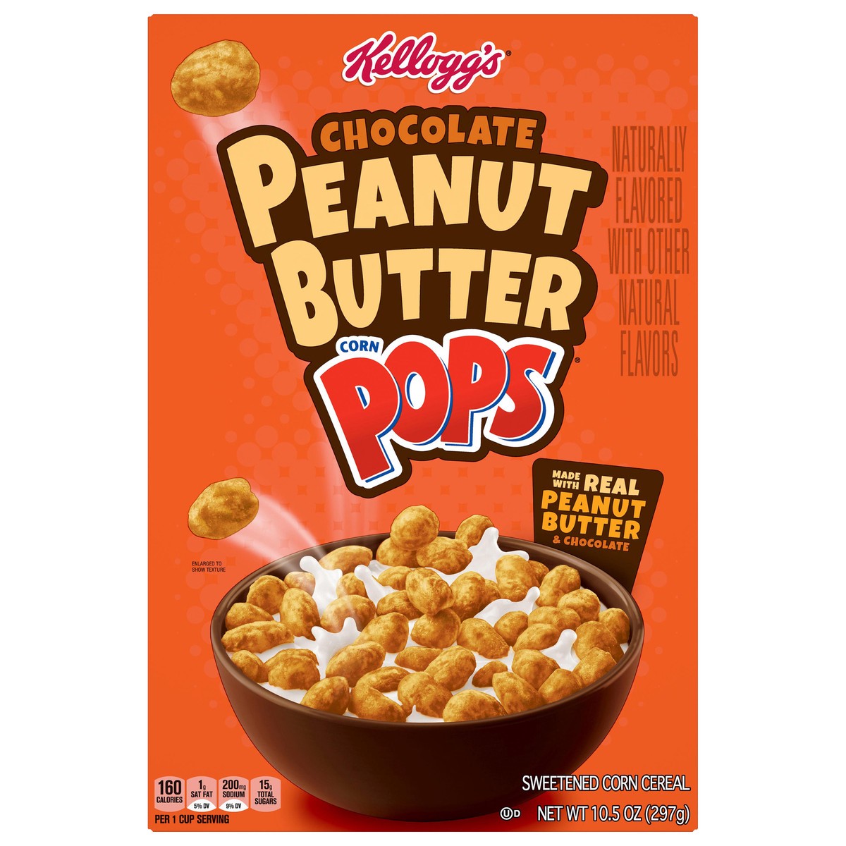 slide 10 of 10, Corn Pops Kellogg's Corn Pops Chocolate Peanut Butter Breakfast Cereal, 10.5 oz