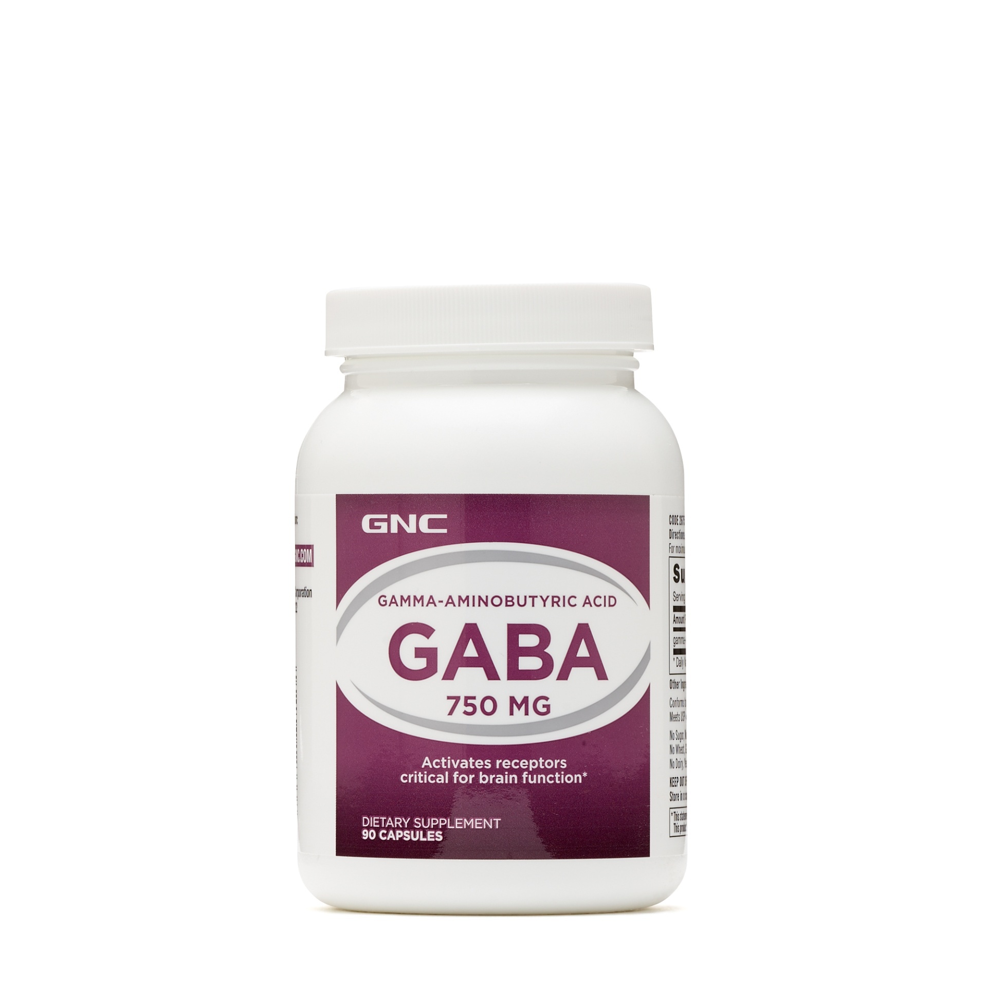 slide 1 of 1, GNC GABA - 750 mg, 90 ct