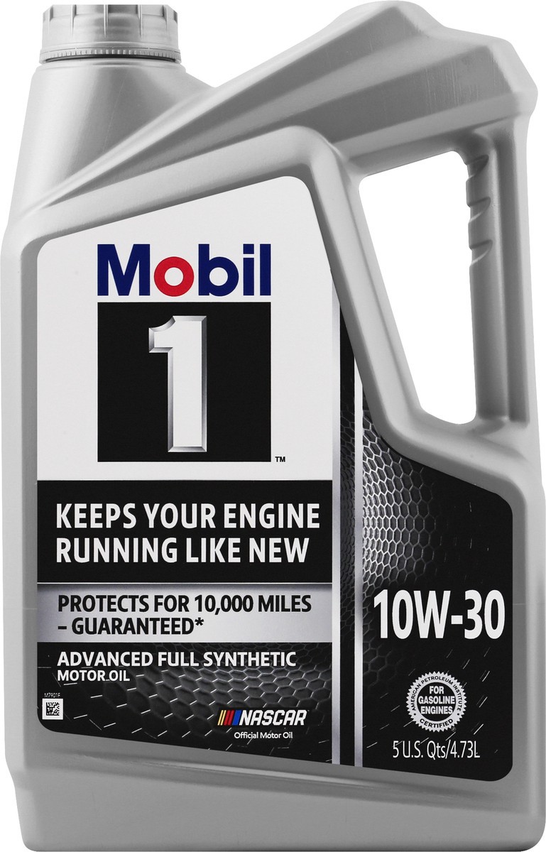 slide 2 of 9, Mobil 1 10W-30 Advanced Full Synthetic Motor Oil 5 qt, 5 qt