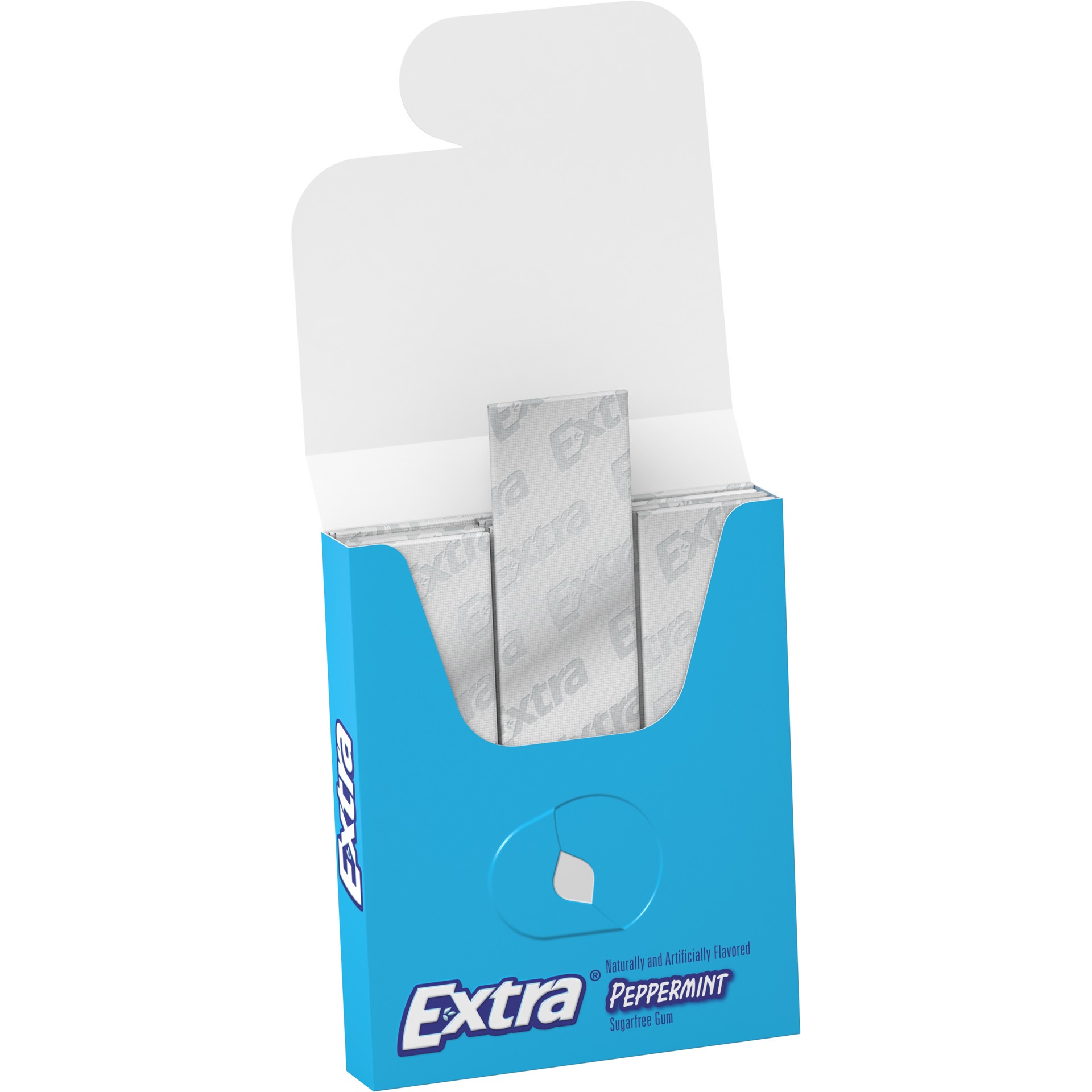 slide 5 of 6, EXTRA Peppermint Sugar Free Chewing Gum, single pack, 15 pc