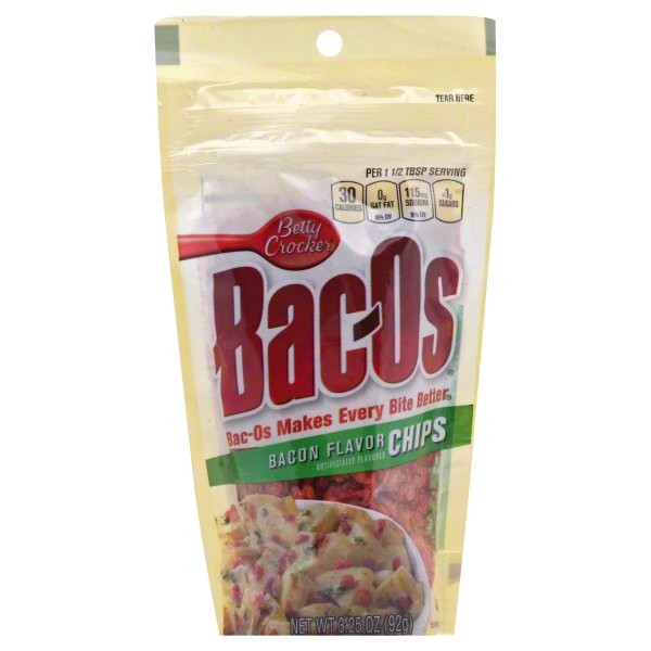 slide 1 of 3, Betty Crocker Bac-Os Bacon Flavor Chips, 3.25 oz