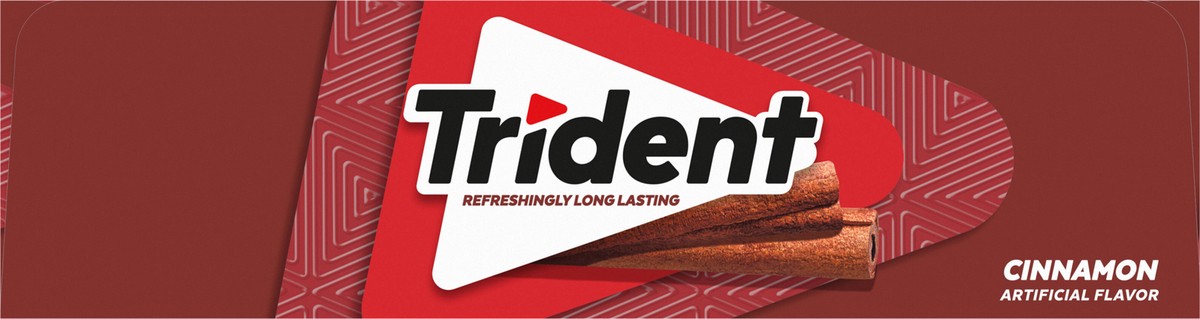 slide 7 of 9, Trident Cinnamon Sugar Free Gum, 12 Packs of 14 Pieces (168 Total Pieces), 11.26 oz