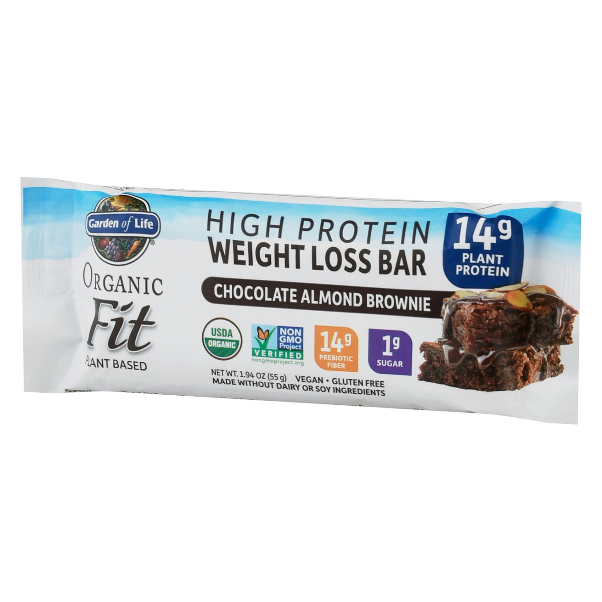 slide 3 of 9, Garden of Life Organic Fit High Protein Chocolate Almond Brownie Weight Loss Bar 1.94 oz, 1.94 oz