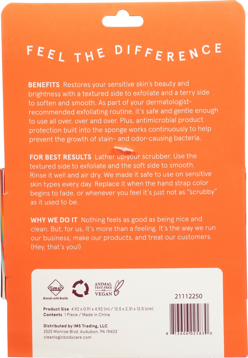 slide 9 of 9, cleanlogic Sensitive Skin Dual-Texture Body Exfoliator 1 ea, 1 ct