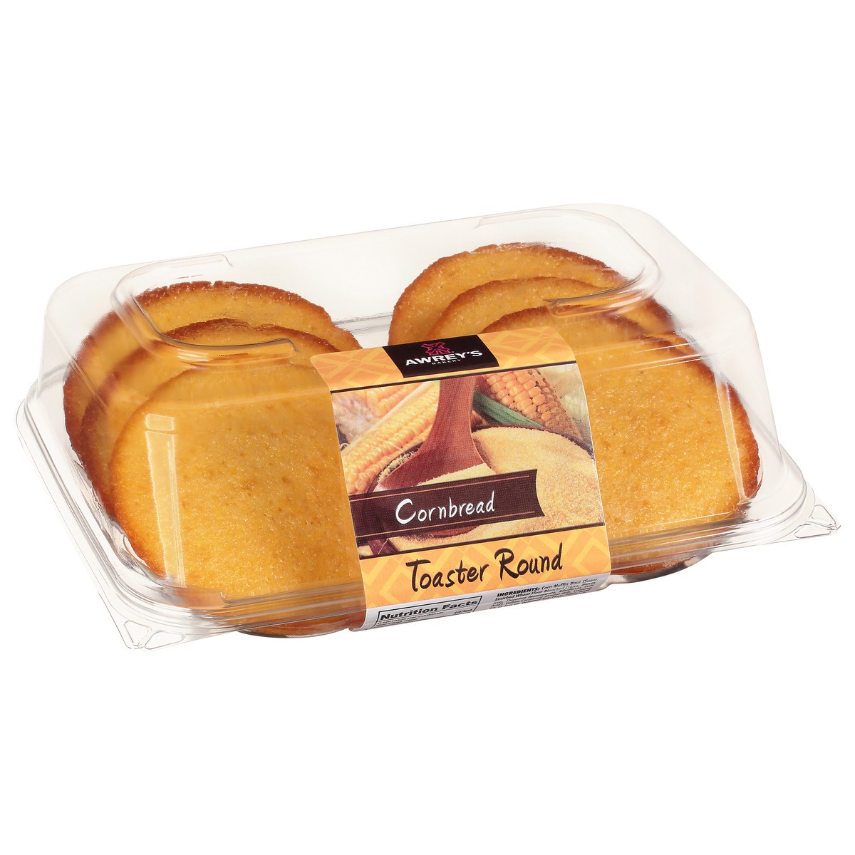slide 14 of 14, Awrey's Bakery Awreys Toaster Rounds Cornbread 6Ct, 9 oz