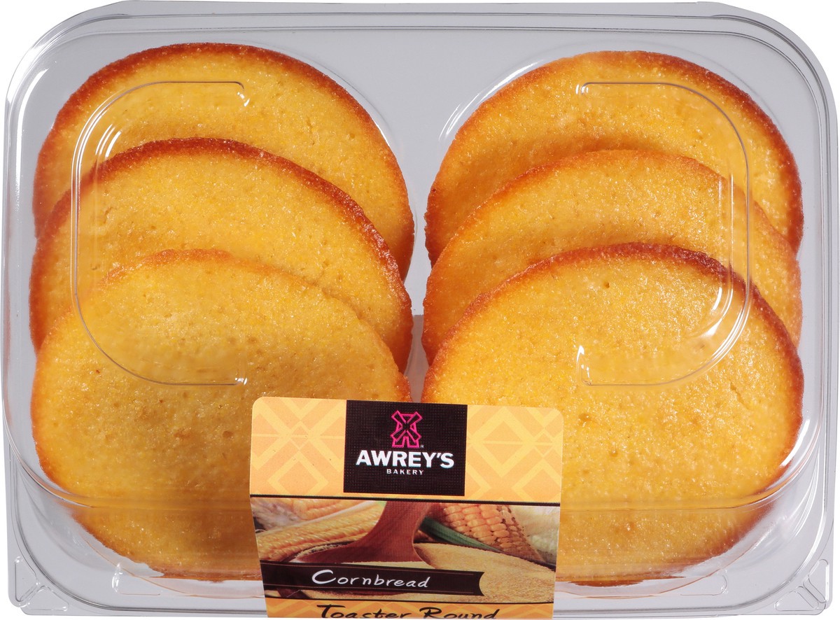 slide 1 of 14, Awrey's Bakery Awreys Toaster Rounds Cornbread 6Ct, 9 oz