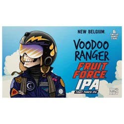 New Belgium Voodoo Ranger Fruit Force Fruit Punch IPA Beer, 6 Pack, 12 fl oz Cans, 9.5% ABV