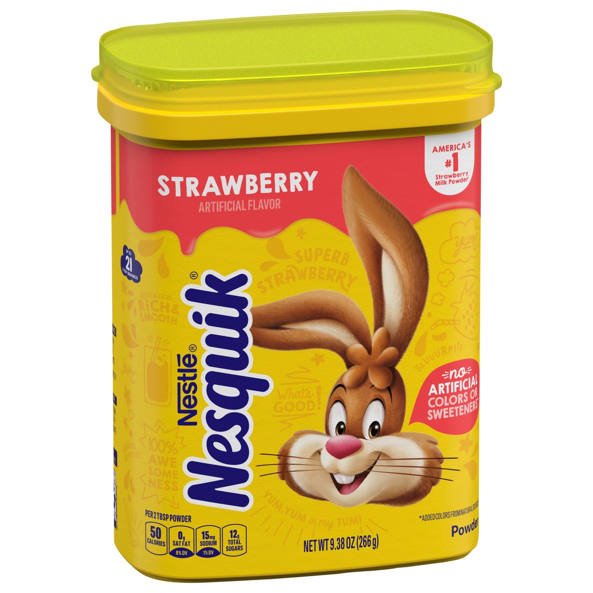 slide 6 of 8, Nesquik Strawberry Powder Drink Mix - 9.38 oz, 9.38 oz