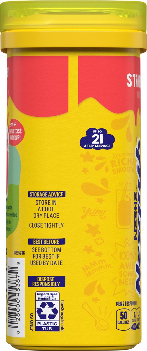 slide 3 of 8, Nesquik Strawberry Powder Drink Mix - 9.38 oz, 9.38 oz