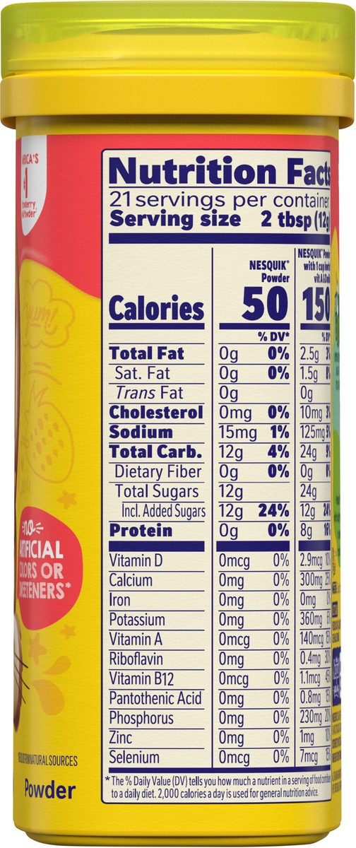 slide 2 of 8, Nesquik Strawberry Powder Drink Mix - 9.38 oz, 9.38 oz