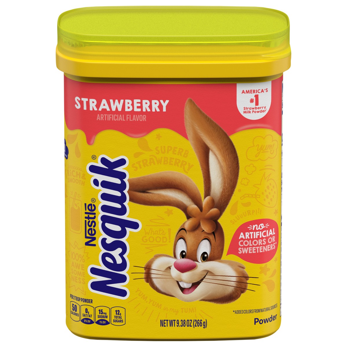 slide 1 of 8, Nesquik Strawberry Powder Drink Mix 9.38 oz., 9.38 oz