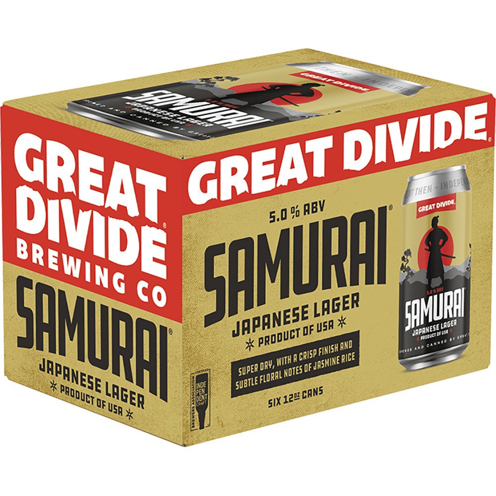 slide 1 of 1, Great Divide Samurai 6Pk 12Oz Cans, 6 ct; 12 oz