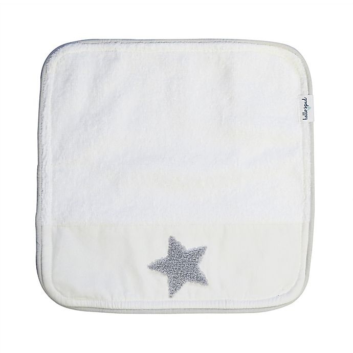 slide 2 of 4, Hello Spud Star Boucle Organic Cotton Washcloths - Grey, 3 ct