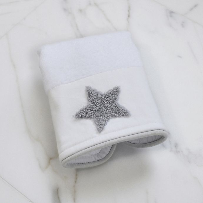 slide 3 of 4, Hello Spud Star Boucle Organic Cotton Washcloths - Grey, 3 ct