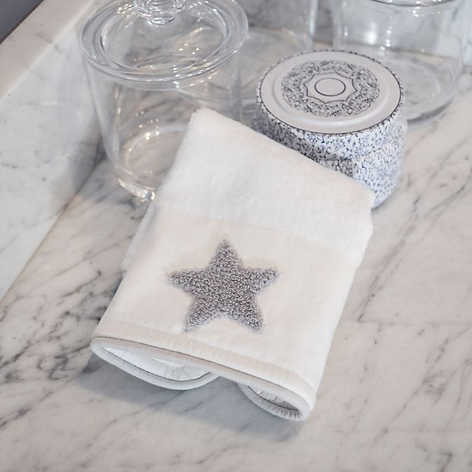 slide 4 of 4, Hello Spud Star Boucle Organic Cotton Washcloths - Grey, 3 ct