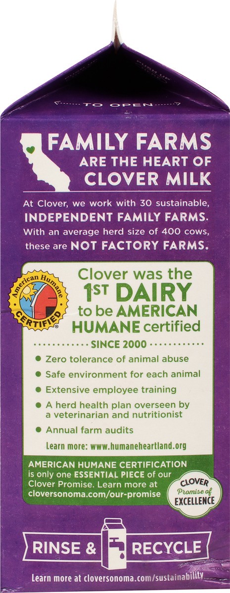 slide 7 of 9, Clover Sonoma Fat Free Milk 0.5 gal, 1/2 gal