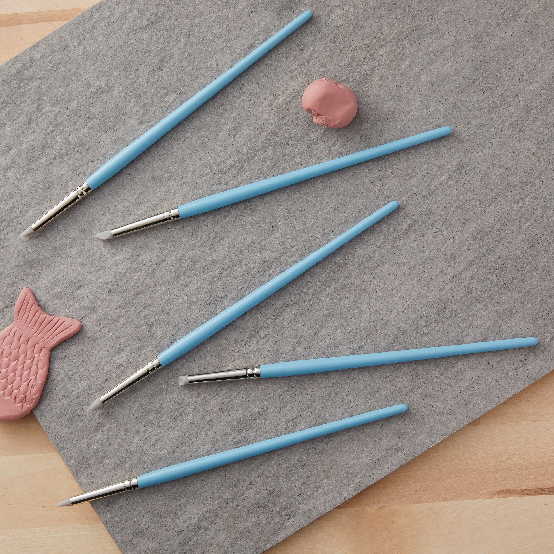 slide 3 of 6, Clay Shaper Set #0 By Craft Smart, 3mm in diameter; brush total length - 16cm