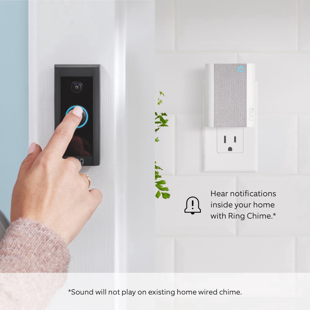 slide 3 of 6, Ring Wired Video Doorbell - Black, 1 ct