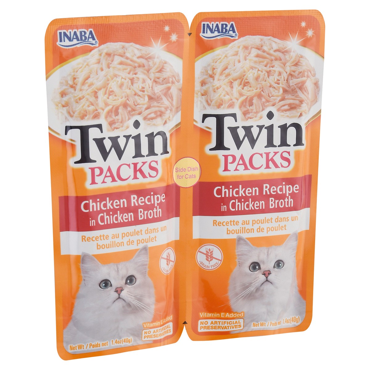 slide 6 of 9, Inaba Twin Packs Chicken Recipe in Chicken Broth Cat Food 2-1.4 oz Pouches, 2 ct