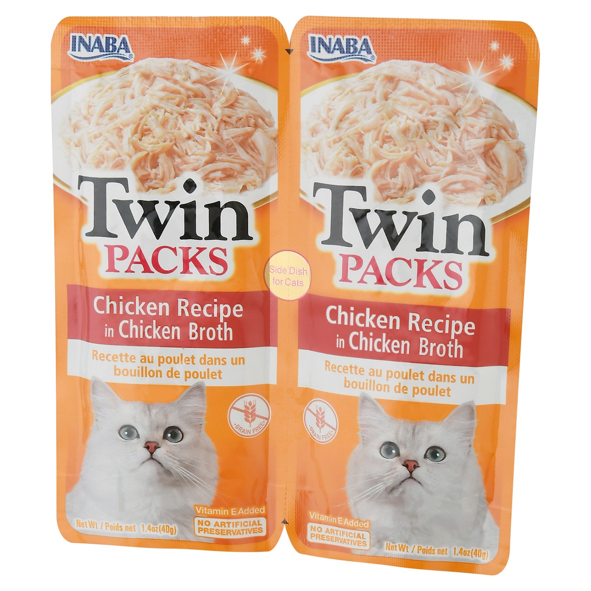 slide 4 of 9, Inaba Twin Packs Chicken Recipe in Chicken Broth Cat Food 2-1.4 oz Pouches, 2 ct