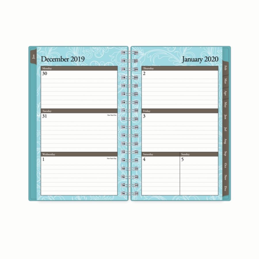 slide 3 of 4, Blue Sky Weekly/Monthly Planner, 3-5/8'' X 6-1/8'', Knightsbridge, January To December 2020, 1 ct