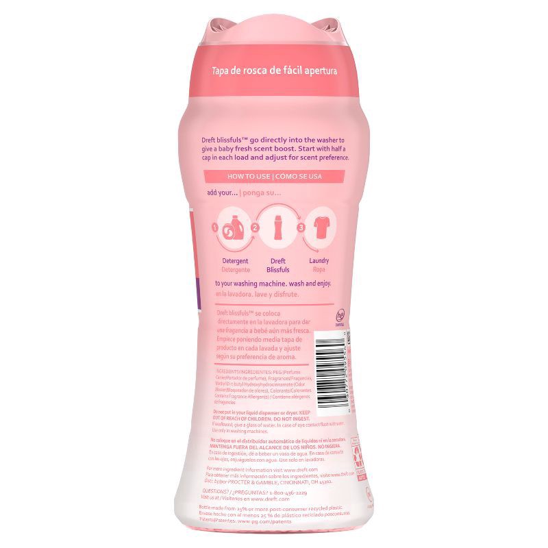 slide 4 of 6, Dreft Blissfuls In-Wash Scent Booster Beads, Baby Fresh Scent, 12.2 oz, 12.2 oz