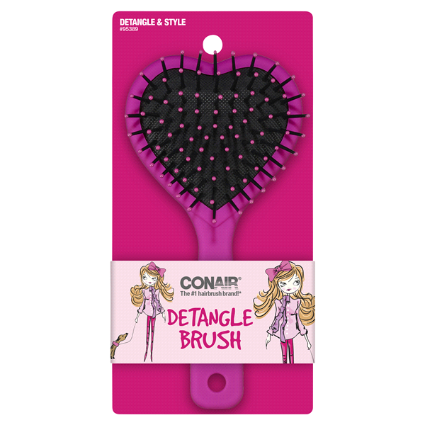 slide 7 of 21, Conair Kids Detangling Brush Heart-Shaped, 1 ct