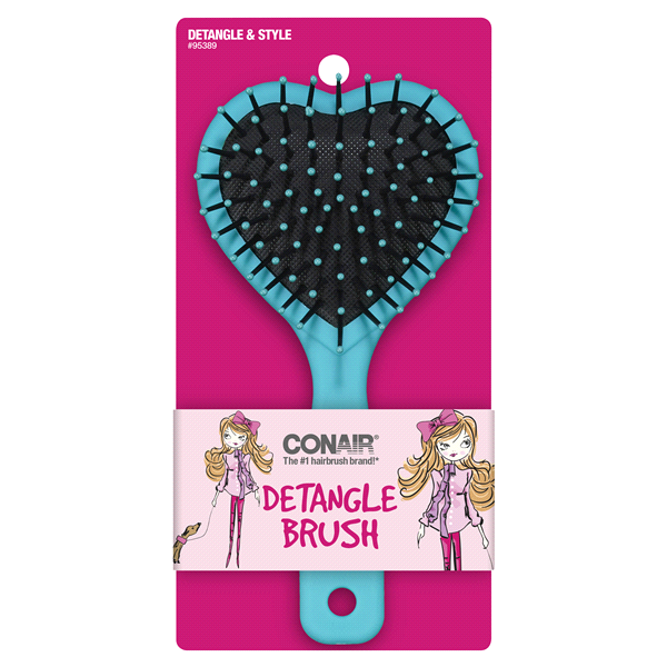 slide 21 of 21, Conair Kids Detangling Brush Heart-Shaped, 1 ct