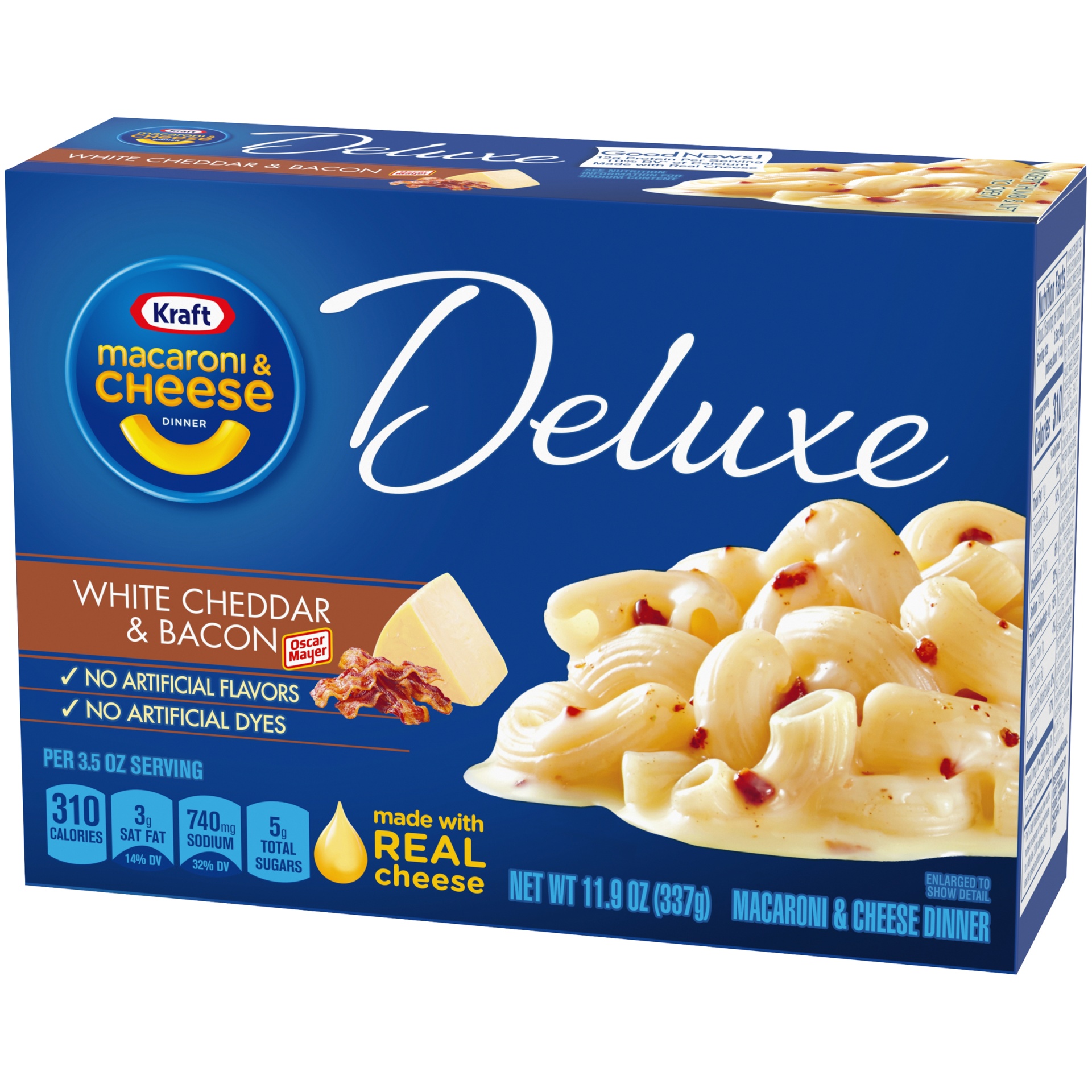 Kraft Deluxe White Cheddar & Bacon Macaroni & Cheese Dinner 11.5 oz Shipt
