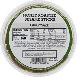 DSD Merchandisers Honey Roasted Sesame Sticks 8 oz