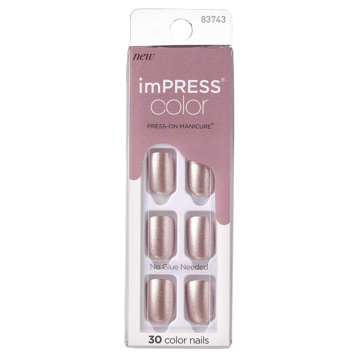 slide 1 of 5, imPRESS Color Press-on Nails, Paralyzed Pink, Short, 1 ct