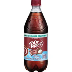 Dr Pepper Creamy Coconut Soda, 20 fl oz bottle