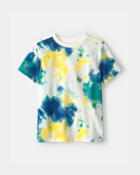 Kids Tie-Dye T-Shirt - Green/Yellow Multi M