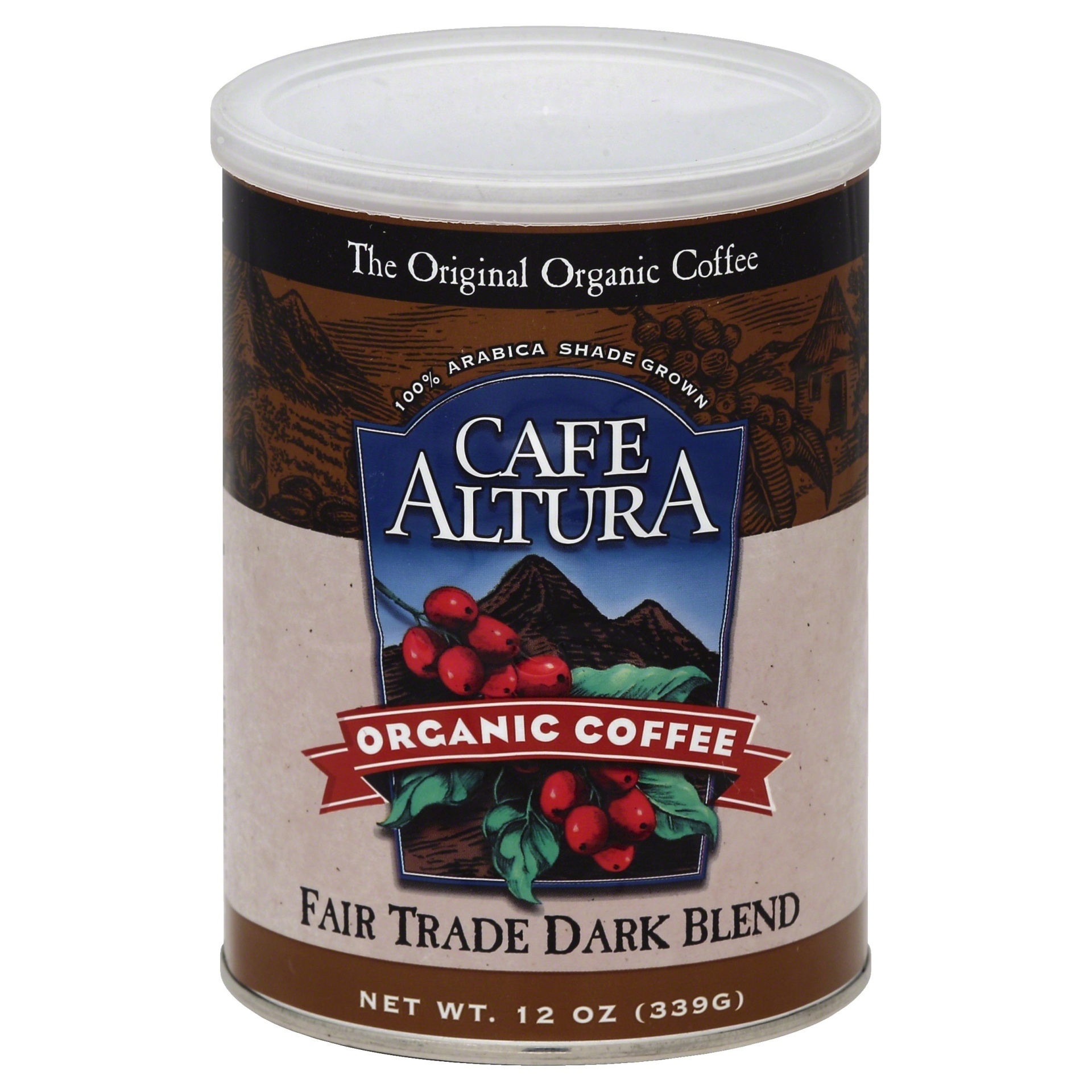 slide 1 of 1, Café Altura Organic Fair Trade Dark Blend Coffee, 12 oz