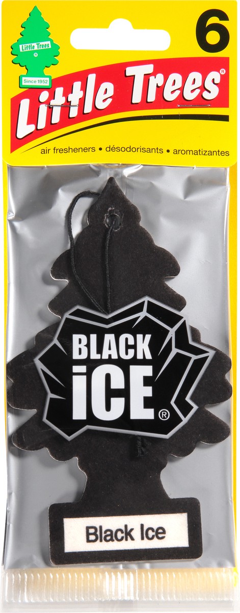 slide 4 of 13, Little Trees Black Ice Air Fresheners 6 ea, 6 ct