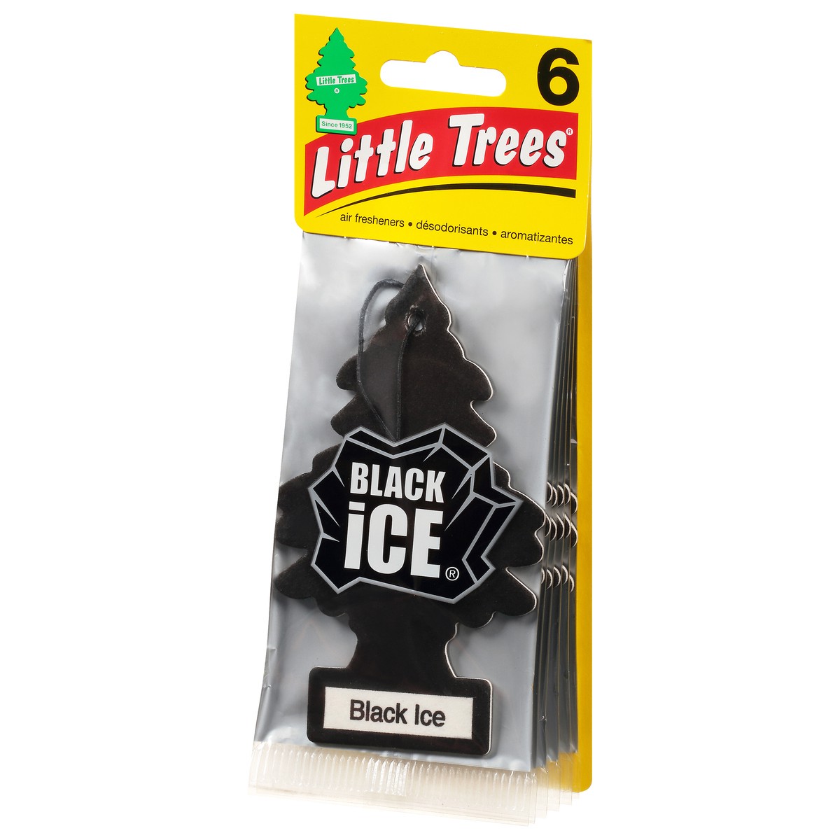 slide 8 of 13, Little Trees Black Ice Air Fresheners 6 ea, 6 ct