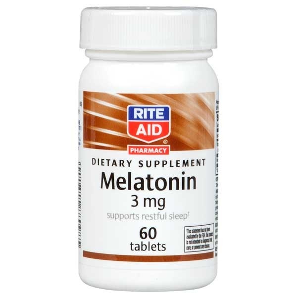slide 1 of 1, Rite Aid Melatonin, 3mg, 60 ct
