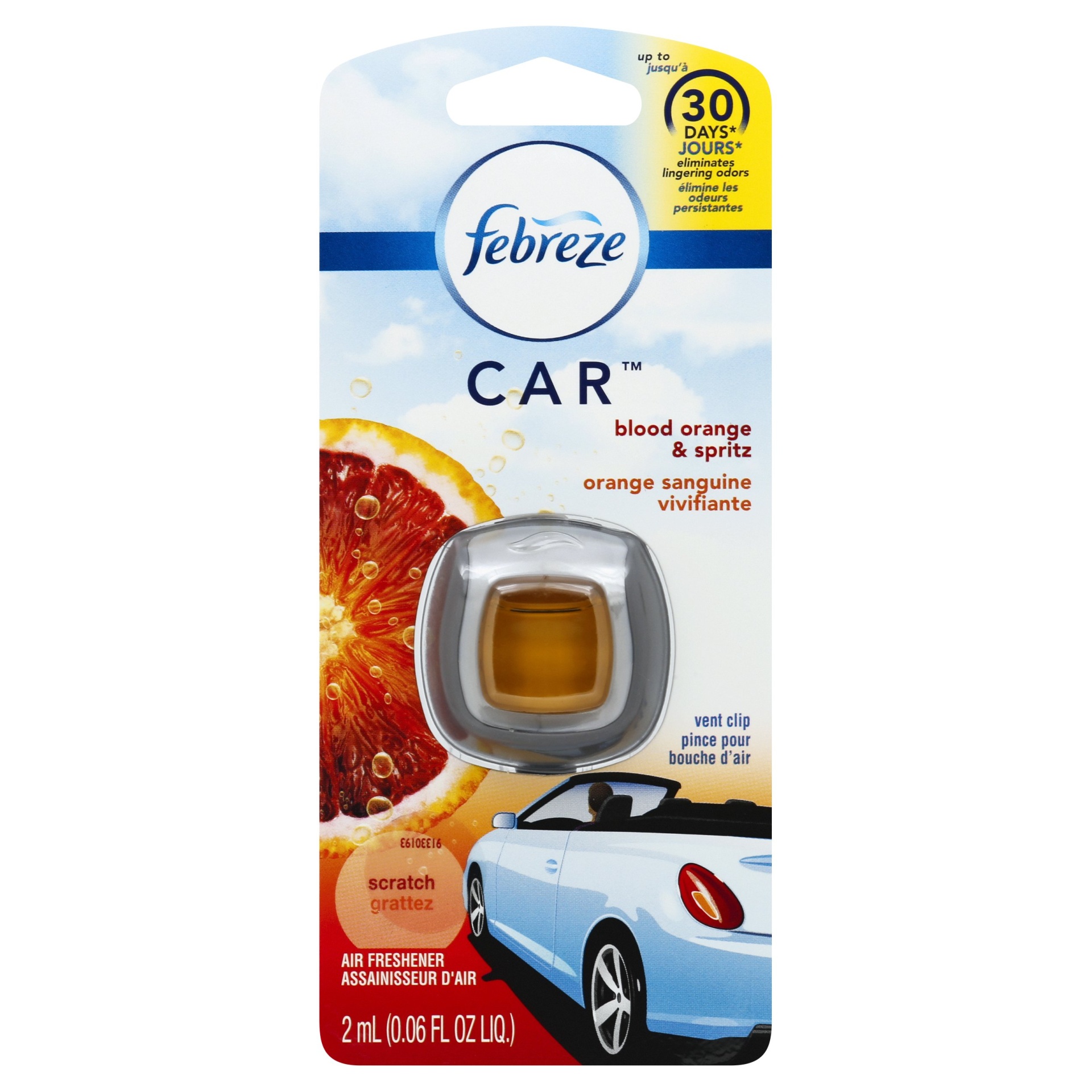 Febreze Blood Orange & Spritz Car Air Freshener 1 ct Shipt