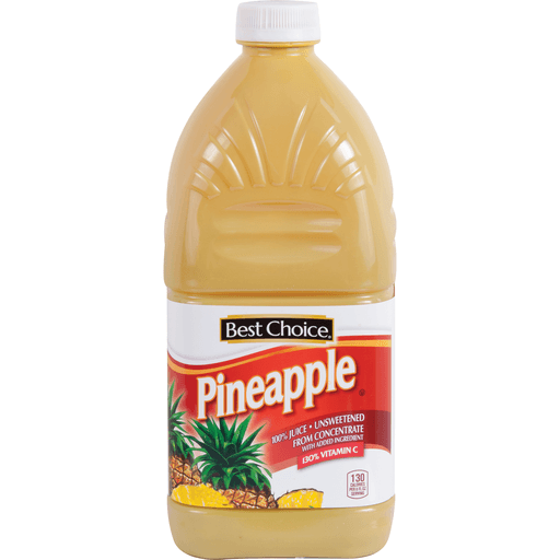 slide 1 of 1, Best Choice 100% Unsweetened Pineapple Juice - 64 oz, 64 oz