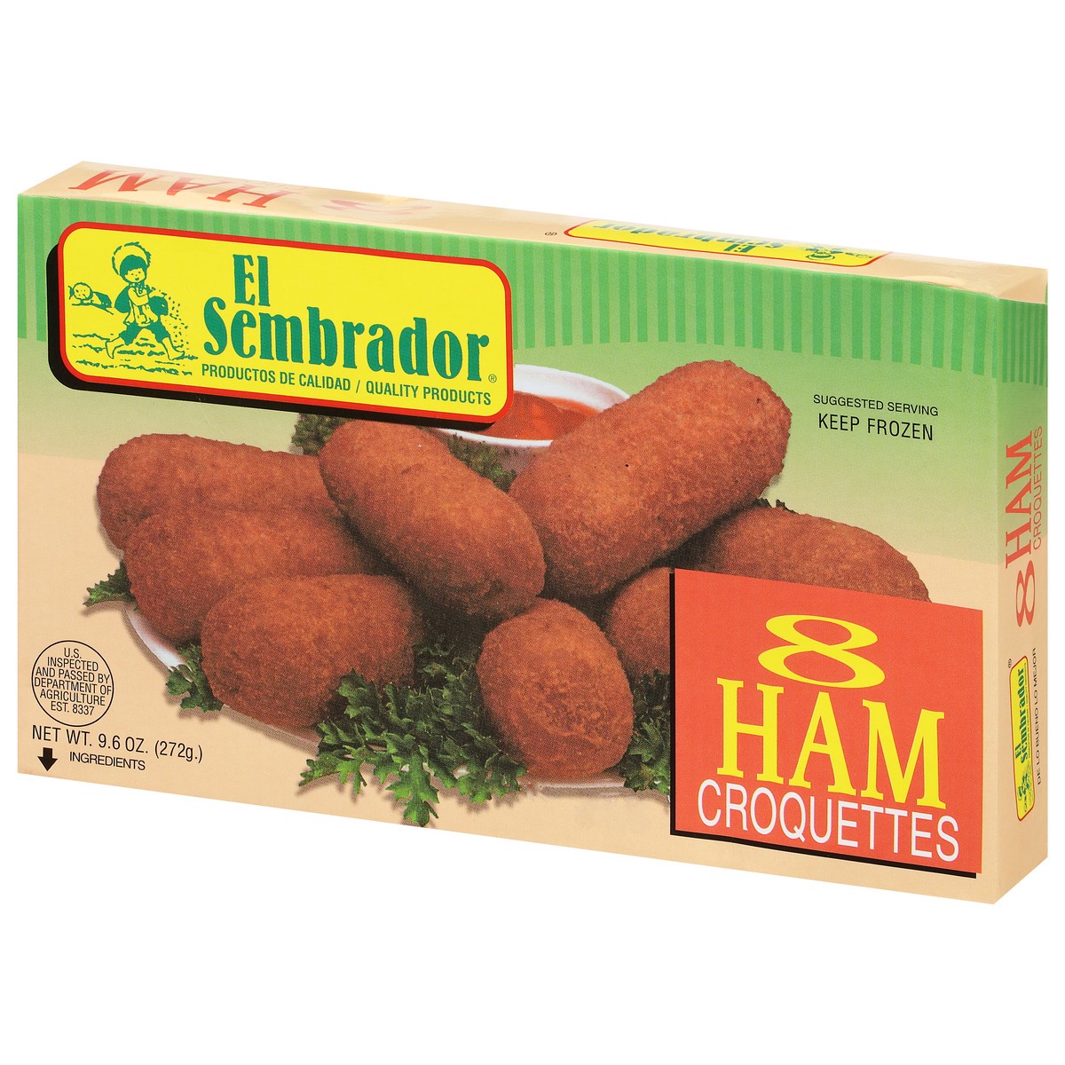 slide 6 of 9, El Sembrador Ham Croquettes, 8 ct; 9.6 oz