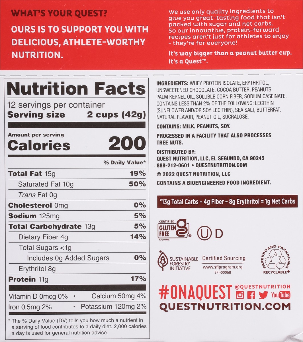 slide 5 of 9, Quest Peanut Butter Cups 12 - 1.48 oz Packages, 12 ct