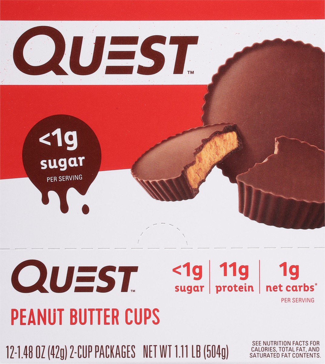 slide 6 of 9, Quest Peanut Butter Cups 12 - 1.48 oz Packages, 12 ct
