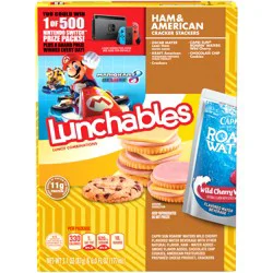 Lunchables Ham & American with Capri Sun Fruit Punch and Chocolate Chip Cookies Fun Pack, 3.1 oz & 6 fl oz Package