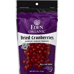 Eden Foods Organic Dried Sweetened Apple Cranberries - 4 oz